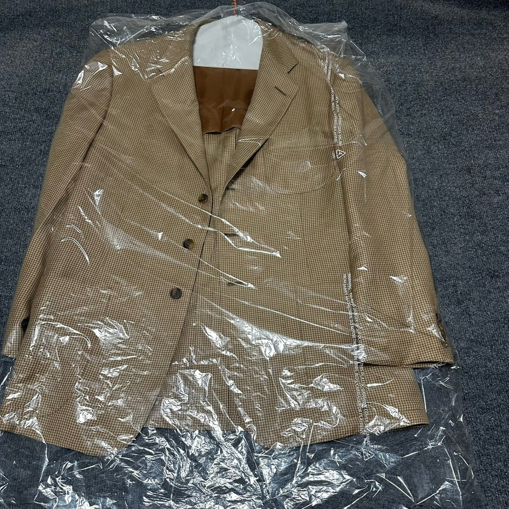 Ralph Lauren Purple Label Camel Hair Silk Houndstooth Blazer Made in England 42R - Picture 10 of 10